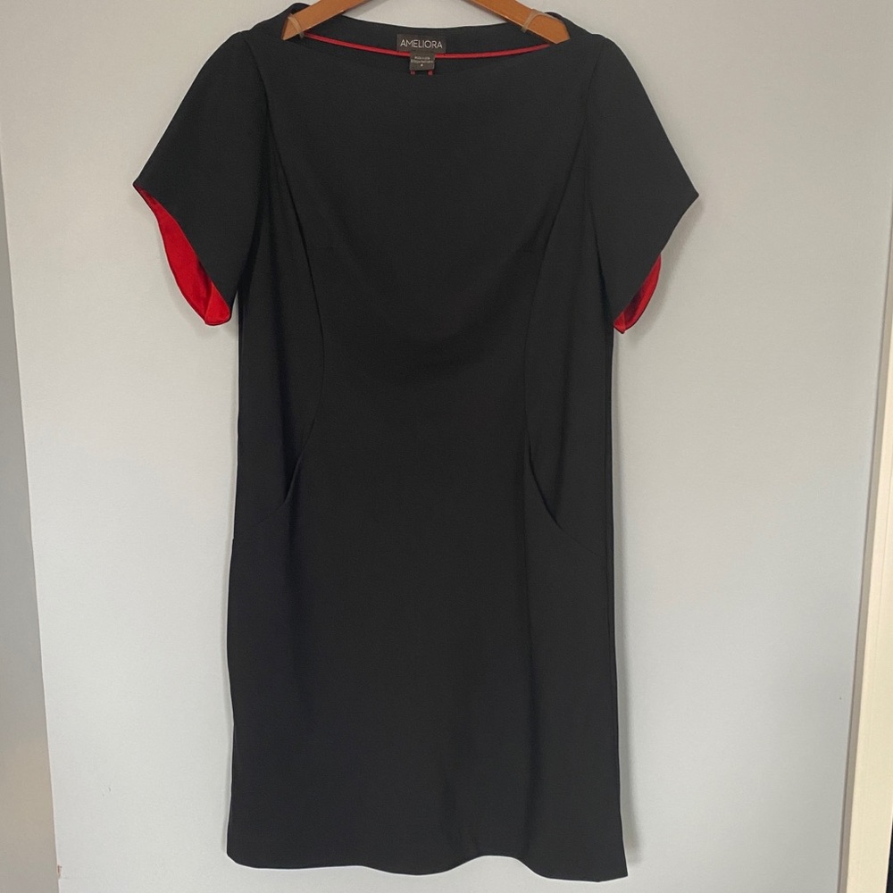Ameliora The Carla Black Shift Dress - Size: 6